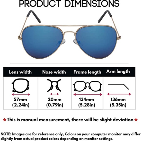 NEW Aviator Sunglasses Blue Lens Silver Frames - Picture 2 of 2